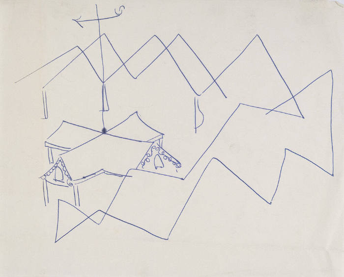 Sketch of Site Plan, Ontario Pavillion, Showing Architectural Frame