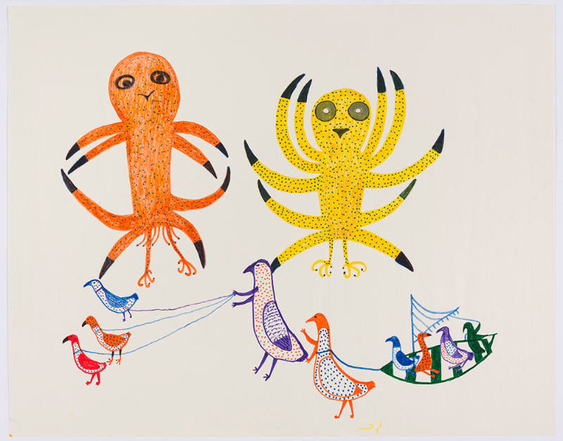 Untitled (Owls and Birds)