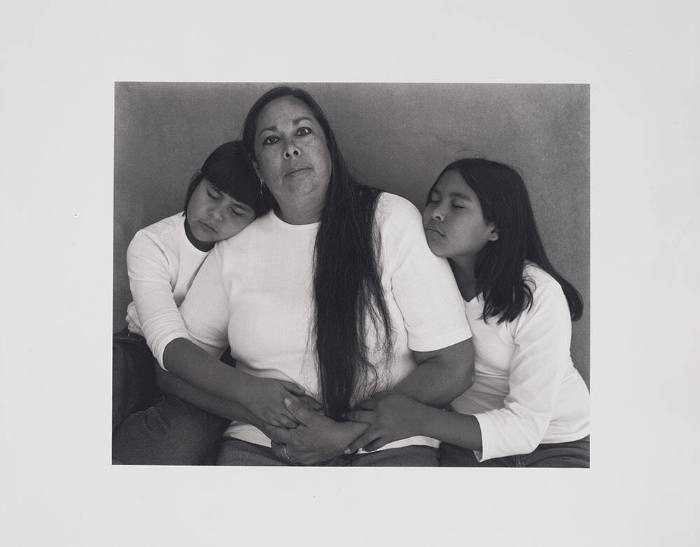 Marita Hinds with Daughters, Tesuque, New Mexico (from Real Indians)