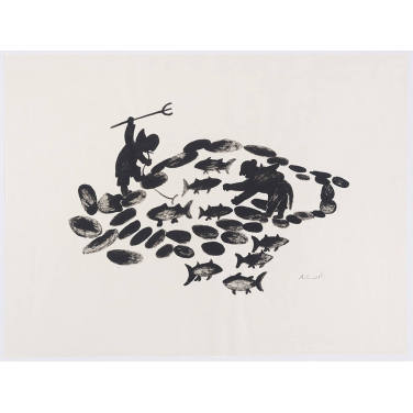 Untitled (Two Inuit fishing)