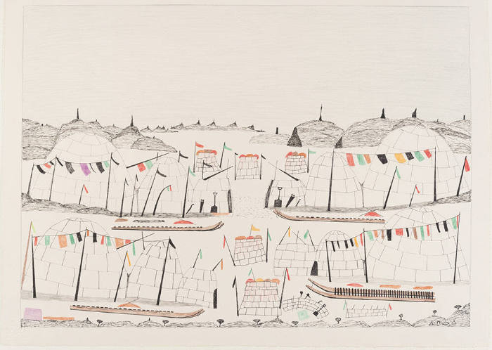 Untitled (Igloos with flags)