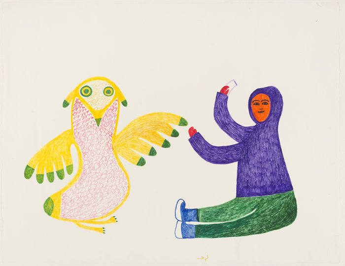 Untitled (Figure and Owl)