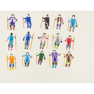 Fifteen Figures with Implements