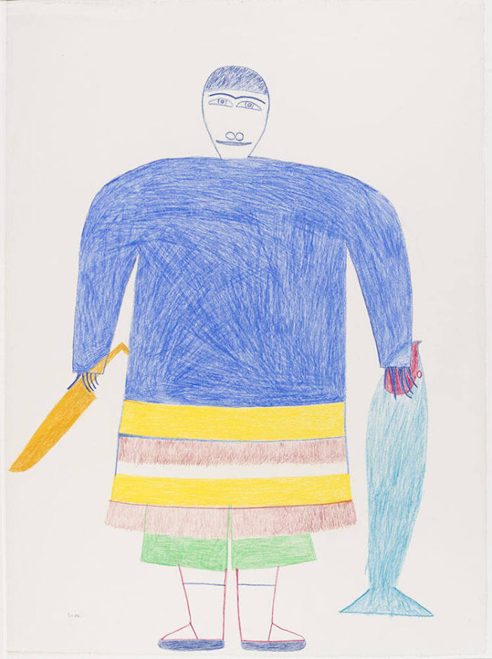 Untitled (Figure with fish and knife)