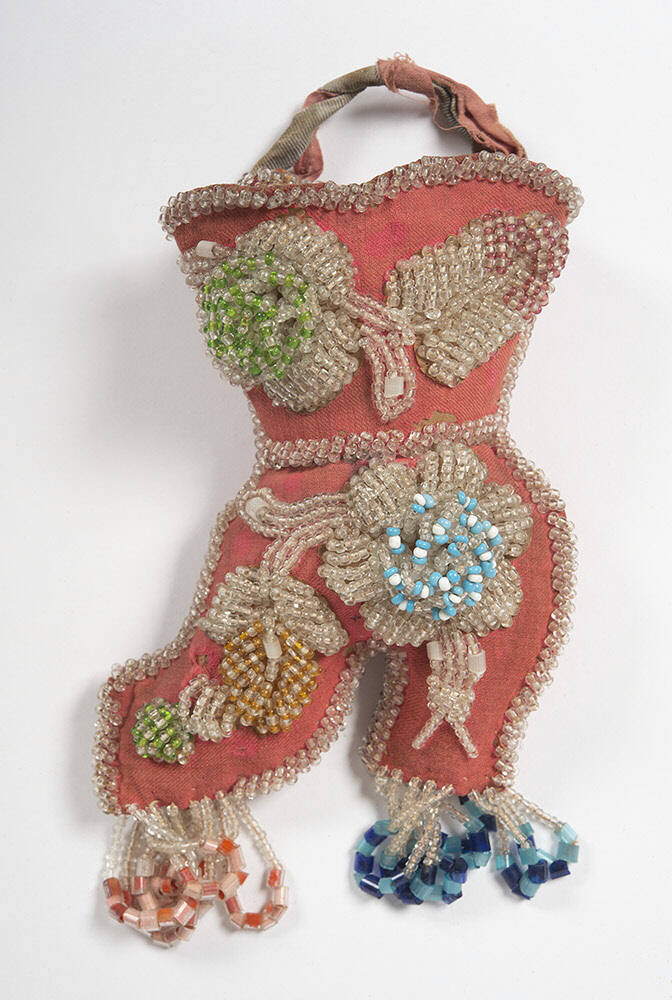 Untitled (Boot-shaped pincushion with floral motif)