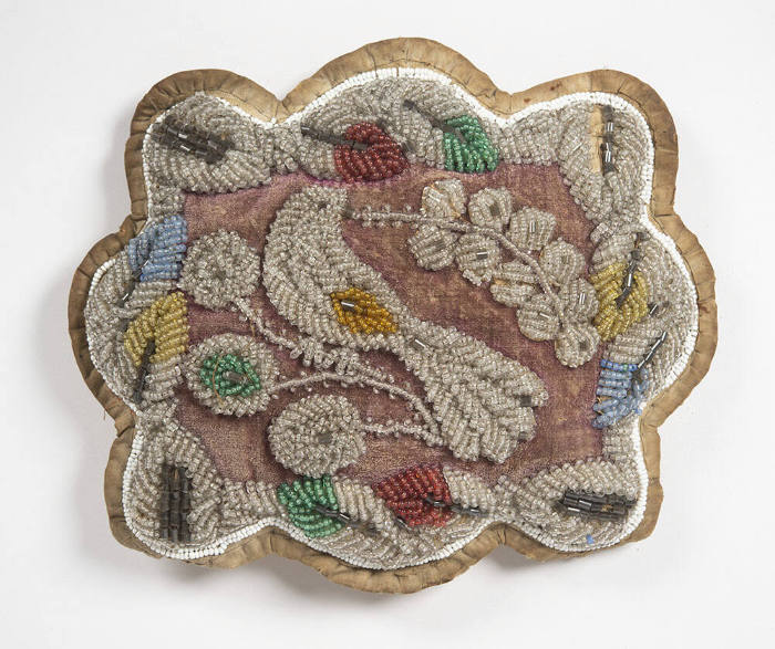 Untitled (Rectangular hatpin cushion with bird motif)