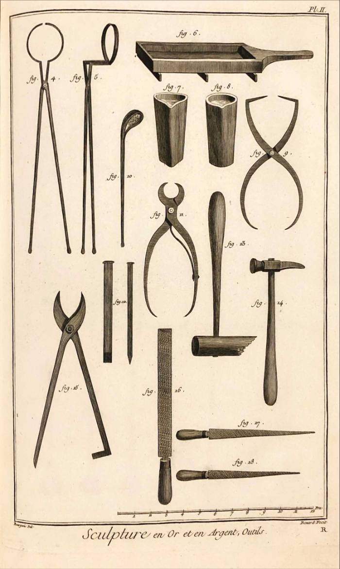 Sculpture En Or Et En Argent, Outils