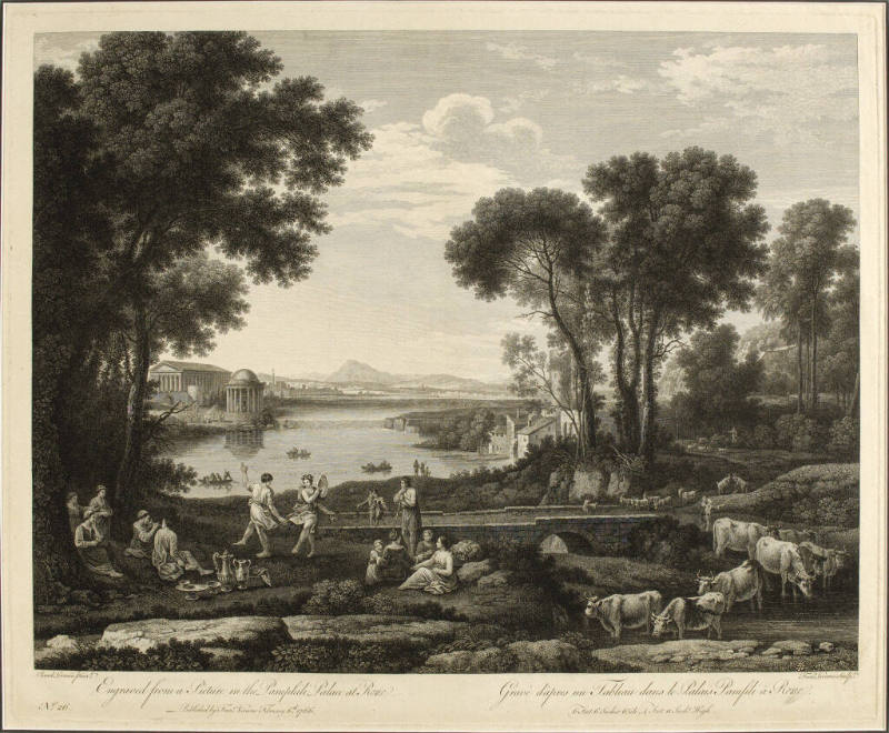 Landscape with Dancing Figures, Engraved from a picture in the Pamphili Palace at Rome, No. 26