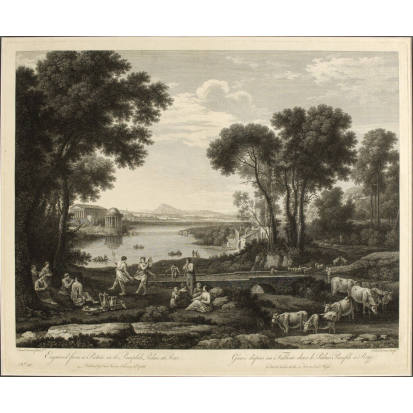 Landscape with Dancing Figures, Engraved from a picture in the Pamphili Palace at Rome, No. 26