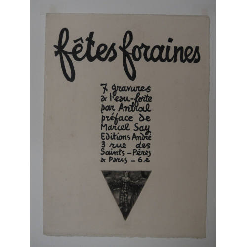 Title Page of folder for "Fetes Foraines"