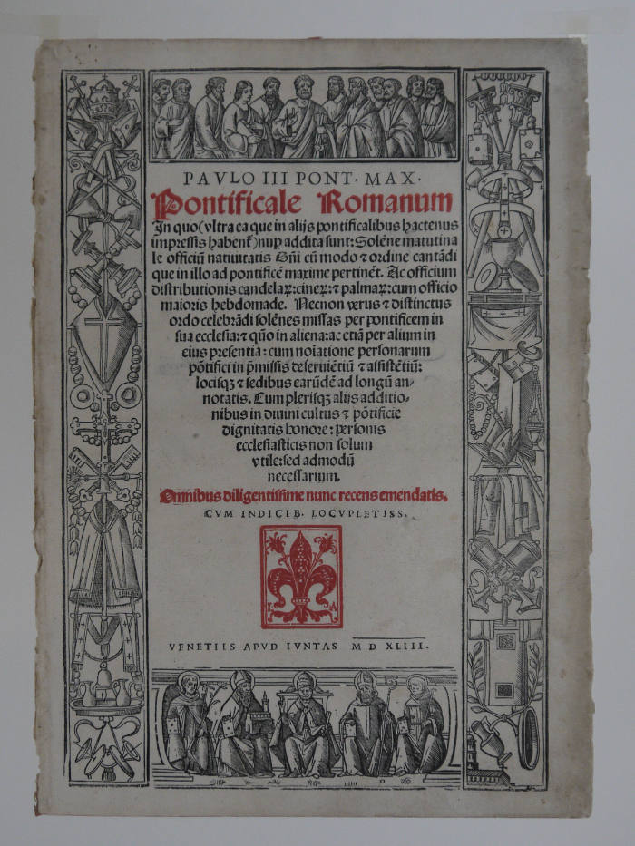 Title Page to "Pontificale Romanum"