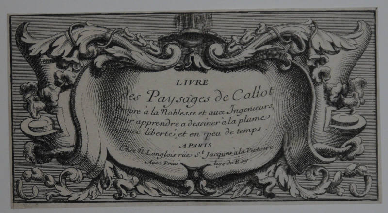 Frontispiece to "Livre des Paysages de Callot"