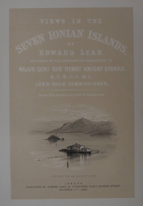 Title Page to "Views in the Seven Ionian Islands"