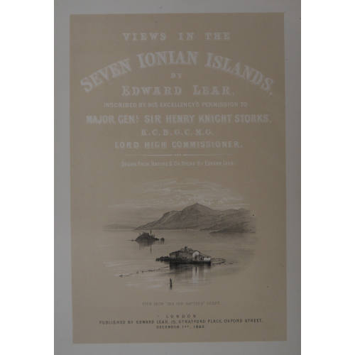 Title Page to "Views in the Seven Ionian Islands"