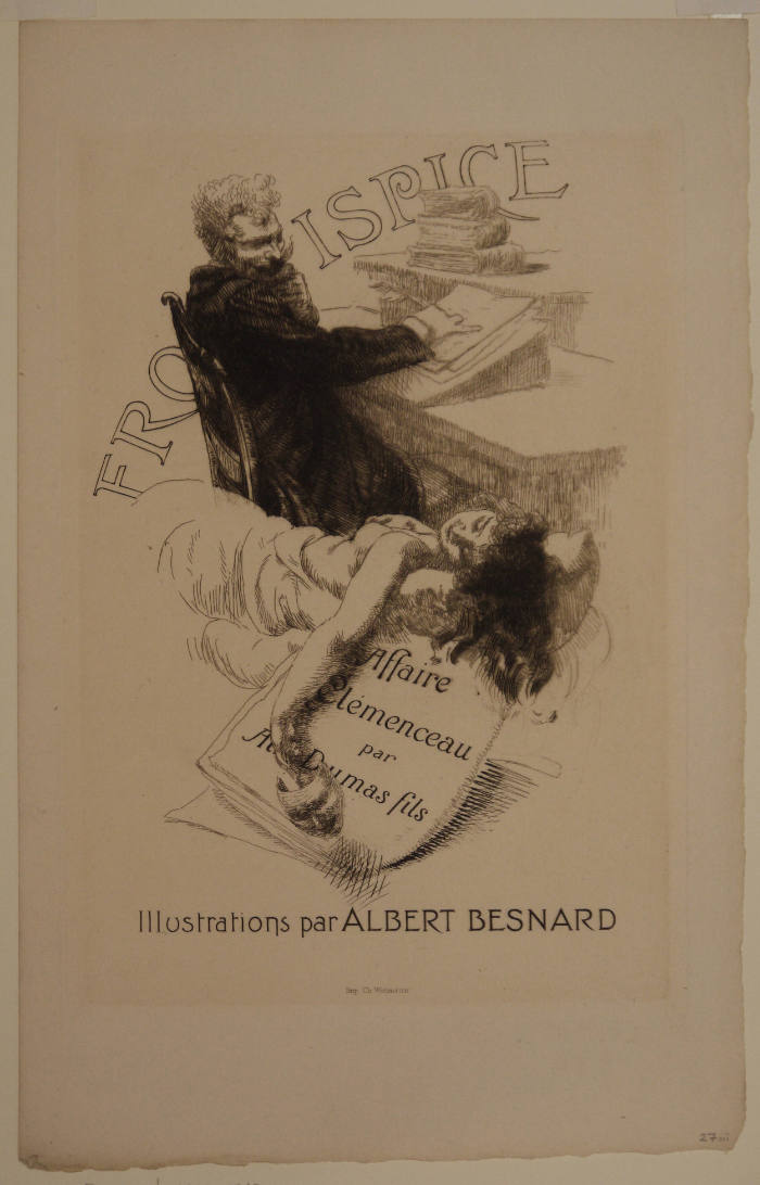 Frontispiece to "L'Affaire Clemenceau" by Alex Dumas (fils)