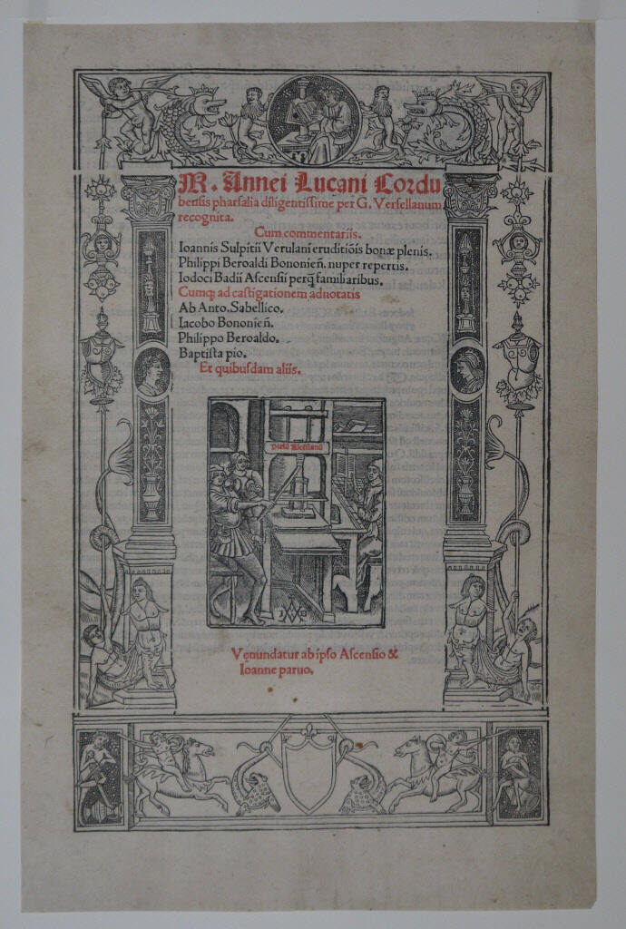 Title Page to "M. Lucanus Pharsalia"