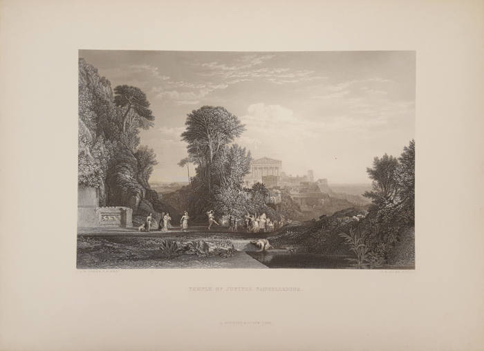 Temple of Jupiter Panhellenius (from The Turner Gallery: A Series of One Hundred and Twenty Engravings from the works of the late J.M.W. Turner)