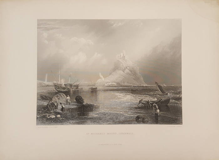 St. Michael's Mount, Cornwall (from The Turner Gallery: A Series of One Hundred and Twenty Engravings from the works of the late J.M.W. Turner)