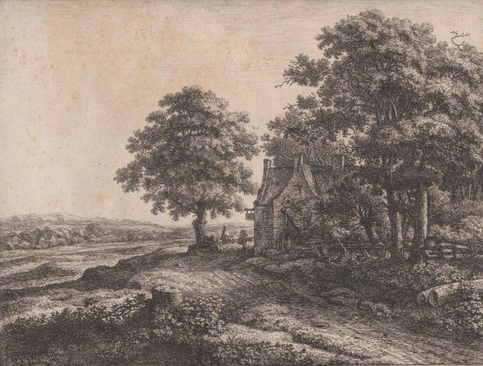 A Large Linden Tree Before the Inn